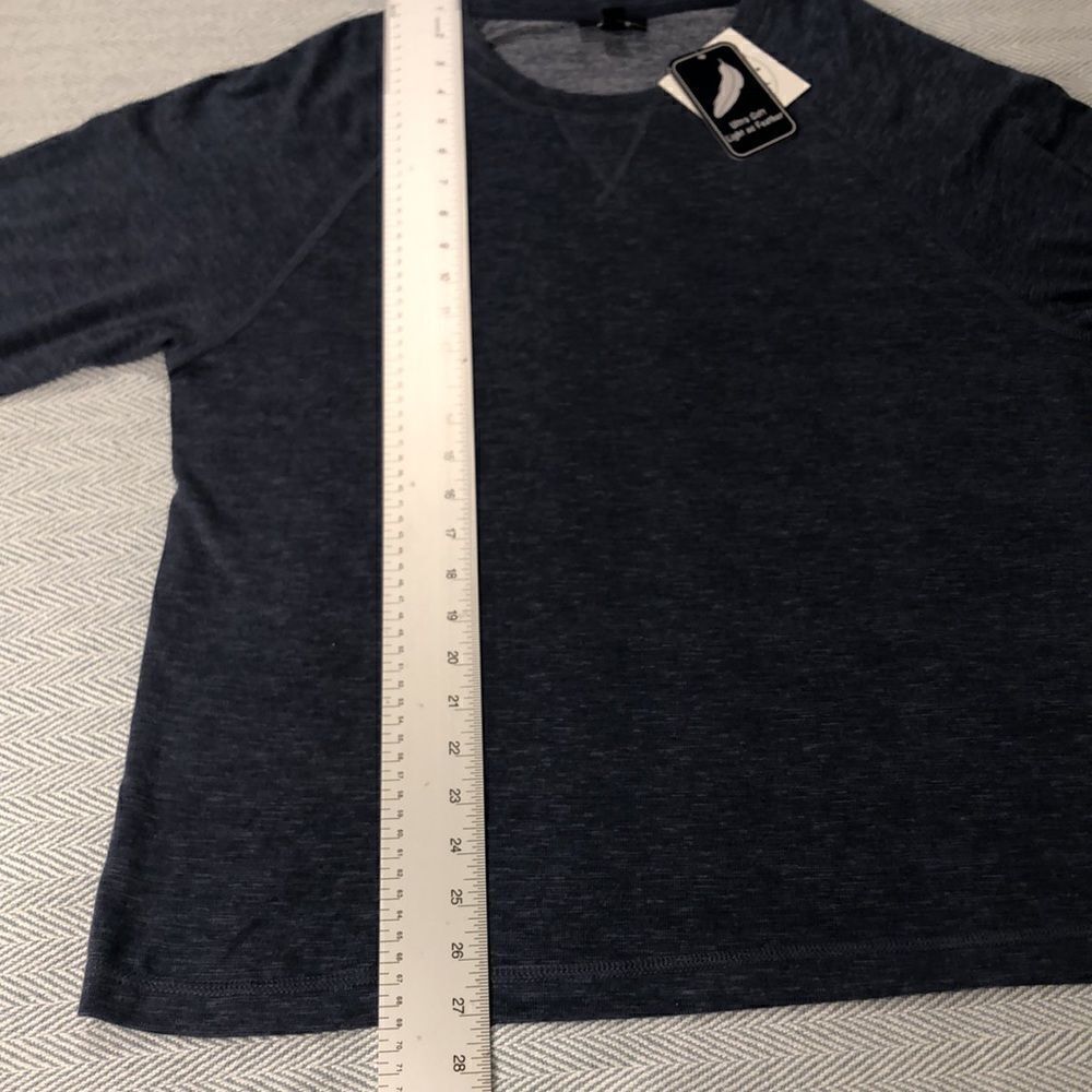 ANDE  New York sweater size L  indigo blue, New With Tags, Pit to Pit 21” - Picture 8 of 12